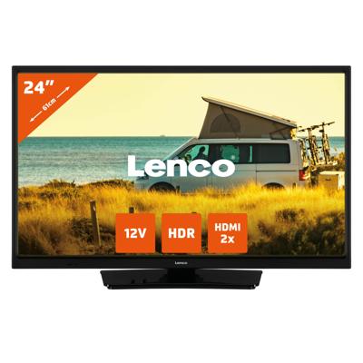 LENCO LED-2423BK - 24" LED televisie met 12V adapter, zwart