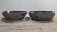 Doppelwaschbecken Flussstein RL250314AB, 53x48x15 cm