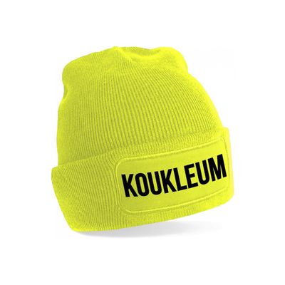 Koukleum muts unisex one size - geel