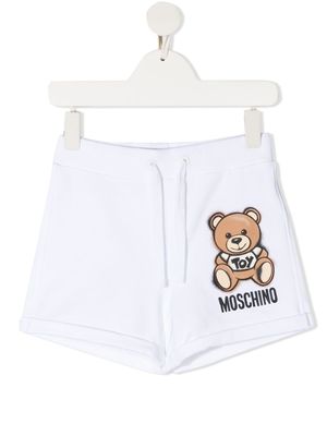 Moschino Kids short à imprimé Teddy Bear - Blanc