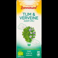 Zonnatura Tijm & Verveine Adem Vrij Kruideninfusie 20 Zakjes 35 g bij Jumbo