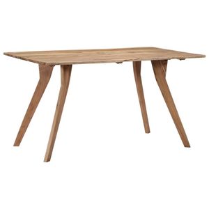 The Living Store Eetkamertafel Live-Edge Houtstijl - 140 x 80 x 76 cm - Massief acaciahout