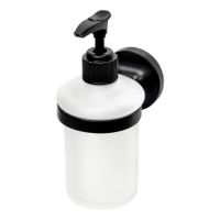 Zeepdispenser Haceka Aspen | Wandmontage | RVS | Rond | Zwart