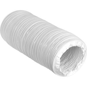 Plastic flexibele slang 150mm wit