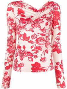 MSGM haut à fleurs - Rose