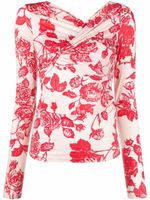 MSGM haut à fleurs - Rose