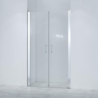 Saniclass Neptune Pendeldeur - 120x200cm - 6mm veiligheidsglas - anti kalk - chroom SKII622SALOON-120