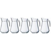 5x Schenkkannen van glas 1,6 liter van 24 cm