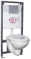 Kerra K-50 Slim toiletset met Sydney toilet, Julia toiletzitting en Pacific drukplaat chroom - thumbnail