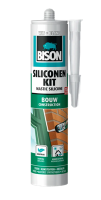 Bison siliconenkit bouw transparant 300ml | 12 stuk stuks