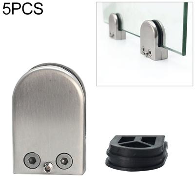 5 stuks 5-8mm platte bodem matte gepolijst 201 RVS vaste clip reling glas hout Layer Board klembeugel