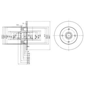 Delphi Diesel Remschijf BG2389