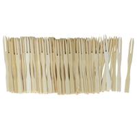 Hapjes/sate prikkers/spiesjes - cocktailprikkers - bamboe hout - 100x stuks - 9 cm Hapjes/sate prikkers/spiesjes - cocktailprikkers - bamboe hout - 100x stuks - 9 cm