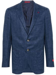 Isaia blazer à détail de broche - Bleu