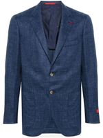 Isaia blazer à détail de broche - Bleu