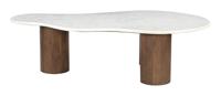 Artistiq Organische Salontafel 'Shaneen' Marmer en mangohout, 135 x 80cm