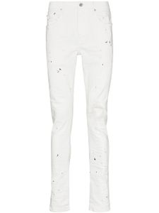 Purple Brand jean skinny à effet taches de peinture - Blanc