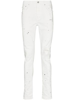 Purple Brand jean skinny à effet taches de peinture - Blanc