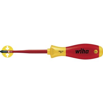 Wiha Pozidriv-Schraubendreher PZ2 SoftFinish-slimFix VDE1000V 35396 VDE Kruiskop schroevendraaier PZ 2 Koplengte: 100 mm DIN ISO 8764