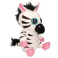 Pluche zebra knuffel 20 cm - thumbnail