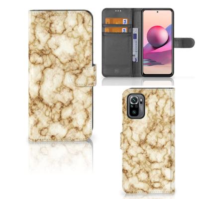 Xiaomi Redmi Note 10S | 10 4G | Poco M5s | Bookcase | Marmer Goud