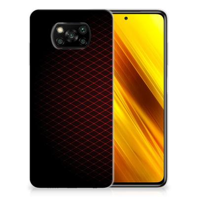 Xiaomi Poco X3 | Poco X3 Pro | TPU bumper | Geruit Rood