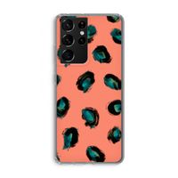 Pink Cheetah: Samsung Galaxy S21 Ultra Transparant Hoesje