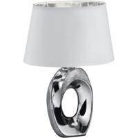 Elegante LED Tafellamp in Mat Zilver - E14 Fitting - Keramiek