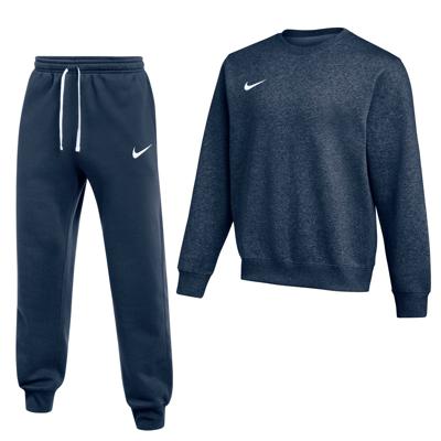 Nike Park 26 Fleece Crew Joggingpak Donkerblauw Wit