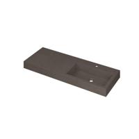 INK Momento Wastafel Quartz Wasbak Rechts met 1 Kraangat - 1200x450x90 mm - Quartz Beton