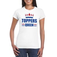 Wit t-shirt dames met tekst Toppers Queen 2XL  -