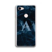 Midnight Marble: Google Pixel 3 Transparant Hoesje