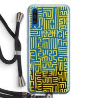 Majorelle Blue Print: Samsung Galaxy A50 Transparant Hoesje met koord