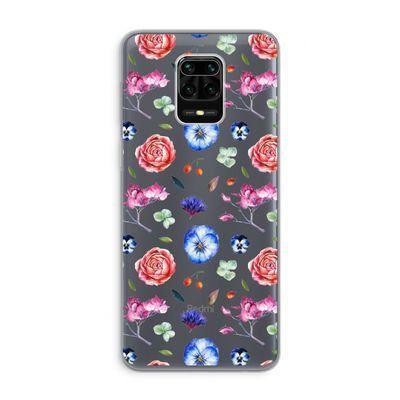 Bloemetjes: Xiaomi Redmi Note 9 Pro Transparant Hoesje