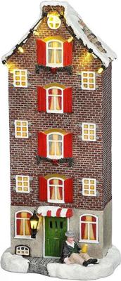 Canal house facade battery operated l12,5xb8,5xh28,5cm - Luville