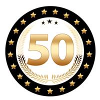 Bierviltjes 50 - 100x stuks - zwart/goud - luxe - verjaardag/jubilea - feestartikelen