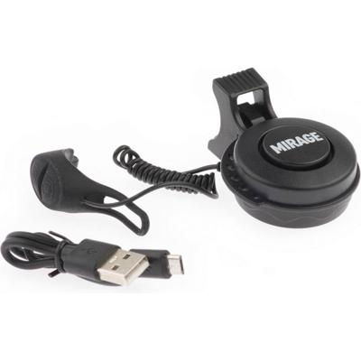 Busch & Muller Mirage fietshoorn t-002 80/90db 6,5 cm abs/pc zwart 2-delig