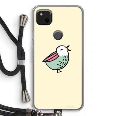 Birdy: Pixel 4a Transparant Hoesje met koord