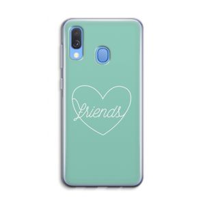 Friends heart pastel: Samsung Galaxy A40 Transparant Hoesje