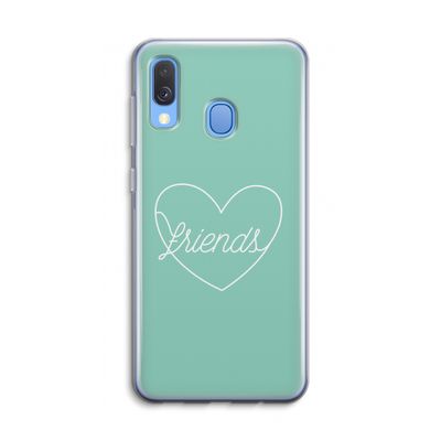 Friends heart pastel: Samsung Galaxy A40 Transparant Hoesje
