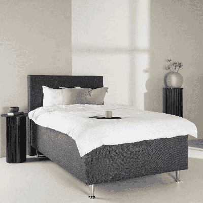 Nohr Bed 'Flecia' 120 x 200cm, kleur Donkergrijs