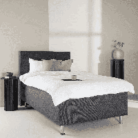 Nohr Bed 'Flecia' 120 x 200cm, kleur Donkergrijs