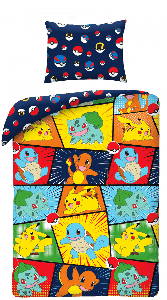 Pokemon Dekbedovertrek ready 140 x 200 cm - 90 x 70 cm - Katoen