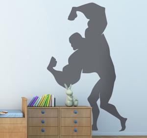 Sticker silhouette pose gespierde man