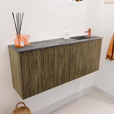 Toiletmeubel Mondiaz Joya Dlux | 100 cm | Meubelkleur Dusk | Faye wastafel Sombra Wasbak Rechts | 1 kraangat