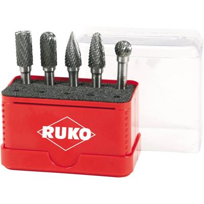 RUKO 116004 Freesstift Hardmetaal 10 mm Schachtdiameter 6 mm 5-delig