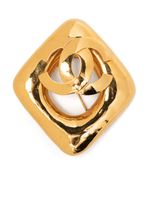 CHANEL Pre-Owned broche CC Rhombus (1997) - Or