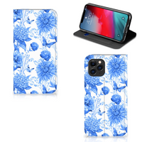 Smart Cover voor Apple iPhone 11 Pro Flowers Blue - thumbnail