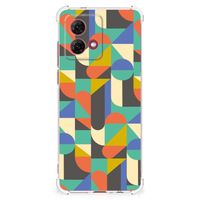 Motorola Moto G84 Doorzichtige Silicone Hoesje Funky Retro - thumbnail