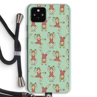 Gymboys: Pixel 5a 5G Transparant Hoesje met koord